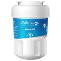 Waterdrop MWF Refrigerator Water Filter, Compatible with GE SmartWater MWF, MWFINT, MWFP, MWFA, GWF, HDX FMG-1, GSE25GSHECSS, WFC1201, RWF1060, 197D6321P006, Kenmore 9991, r-9991, NSF 42