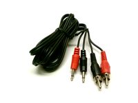 DUAL RCA PLUGS-DUAL MONO 3.5mm MINI PLUGS