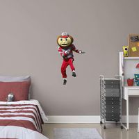 FATHEAD NCAA Ohio State Buckeyes Ohio State Buckeyes: Brutus Buckeye Mascot Wall Mural - XLarge, MULTICOLOR - 1900-00501-004