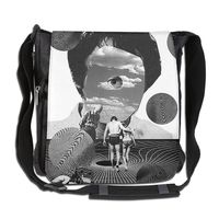 HUE FIUB Classic Art Stitching Messenger Bag Shoulder Bag Outdoor Sports Crossbody Bag Side Bag for Men Women