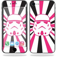 MightySkins Skin Compatible with Apple iPhone 8 - Pink Star Rays | Protective, Durable, and Unique Vinyl Decal wrap Cover | Easy to Apply, Remove, and Change Styles | Made in The USA