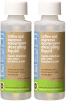Urnex Full Circle Coffee and Espresso Descaler 4 Ounce (2 Single Use Bottles) Safe on Keurig Delonghi Nespresso Ninja Hamilton Beach Mr Coffee Braun