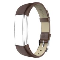 SWEES Genuine Leather Bands Compatible with Alta & Alta HR, Genuine Leather Band with Buckle Replacement Wristband Small & Large Women Men, Silver, Gold, Black, Brown, Pink, Grey