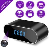 Hidden Camera Clock, WiFi Spy Security Camera Indoor, 1080P Nanny Cameras and Hidden Cameras with Night Vision and Motion Detective, Perfect 150 Angle Camera Alarm Clock for Home and Office