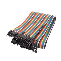 Uxcell a16072600ux1045 Female to Male 40P Jumper Wire Ribbon Cable Pi Pic Breadboard DIY 50cm Long