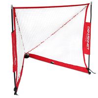 PowerNet Portable Lacrosse Goal | 4 Foot by 4 Foot | Quick and Easy Two Minute Setup No Tools Required | Perfect for Practice or Scrimmages | Bow Style Frame | Carrying Bag Included