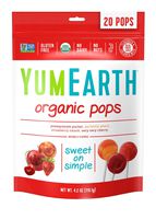 YumEarth Organic Lollipops, Assorted Flavors, 4.2 Ounce, 20 Lollipops