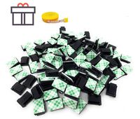 Cable Management Clips, Mini Wire Clips Adhesive, Wire Cable Holder Clamps Cable Tie for Car Office and Home, 100pcs