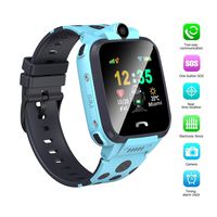 Kids Smart Watch Boys Smartwatch LBS+GPS Tracker Child Girls Smartwatches Built in Mic Speaker Camera Alarm Clock SOS Emergency Call Touchscreen Compatible for iOS iPhone Android Phones