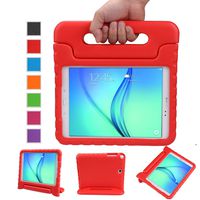 Color Our Life Samsung Galaxy Tab A 9.7 Kids Case, EVA Full-body Protective Cover with Handle Stand and Light Weight Shock Proof Kids Friendly Child Case for Samsung Tab A 9.7-Inch SM-T550 (Red)
