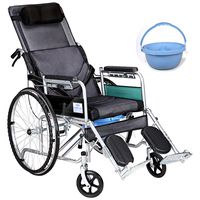 Chunse Self Propelled Wheelchair, Wheelchair That Can Be Lying Down Lightweight Mobility Device for Elderly
