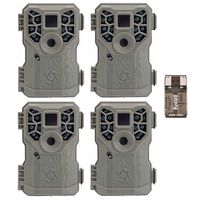 Stealth Cam PX14X P Series Digital Scouting Trail Game Camera (10MP), 4-Pack with Focus USB Reader