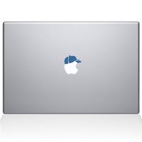 The Decal Guru 2051-MAC-13P-LB Apple Hat Ballcap Decal Vinyl Sticker, Light Blue, 13" MacBook Pro (2015 & Older)