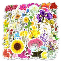 Honch Vinyl Spring Flower Stickers 50 Pcs Pack Cute Flower Decals for Laptop Ipad Car Luggage Water Bottle Helmet Teen