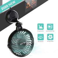 Battery Operated Kitchen Fan with Suction Cup, 2200mAh Capacity Rechargeable Wall Fan, Personal USB Fan with Strong Airflow, 4 Speeds, 360°Rotation, Must Have for Kitchen Cooking In Summer