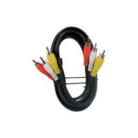 JR Products 47935 RCA/AV Tri-Cable Jumper - 6'