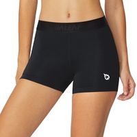 BALEAF Women's 3 Inches Volleyball Compression Shorts Sports Black/Black Size XL