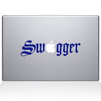 The Decal Guru 0116-MAC-13A-DB Swagger Vinyl Sticker, 13" Macbook Air, Blue