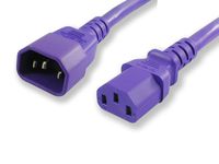 Lynn Electronics  C13C1410APU-8F  10-Amp/125-volt  8-Feet Power Cord IEC 60320 C13 to IEC 60320 C14,  Purple