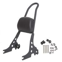 7BLACKSMITHS Passenger Backrest Pad Sissy Bar Cushion Fit for 2004&up Harley Sportster XL XLH 883 1200 Black Detachable