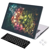 MacBook Air 13 inch case 2018 2019 Release Retina Display Touch ID, DQQH Hard case & Keyboard Cover,Only Compatible MacBook Air 13 inch 2018 2019 Model A1932- Mysterious Mandala