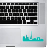 StickAny Palm Series Paris Skyline 2 Sticker for MacBook Pro, Chromebook, and Laptops (Turquoise)