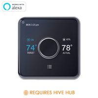Hive Smart Home Thermostat, Works with Alexa & Google Home, Requires C-Wire & Hive Hub