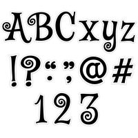 Creative Teaching Press Black Swirl Punch-Out Letters, 4 in, CTP 8655