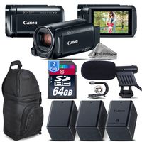 Canon VIXIA HF R800 + Shotgun Mic + 2 Extra Battery + Stabilizer - 128GB Bundle