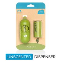Earth Rated Leash Dispenser for Dog Waste Bags, Includes 30 Unscented Poop Bags