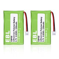 EBL 2 Pack 65358-01 Repalcement Battery for Plantronics CS-50 CS-55 CS50-USB CS-60 64327-01 64399-01 HL10 PL-64399-01 CBP50 Replacement Battery Wireless Headset