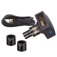 AmScope MU1403-CK 14MP Live Video USB3.0 Microscope Digital Camera 14 MP + Calibration Kit