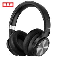 Active Noise Canceling Headphones, RCA Over Ear Wireless Bluetooth Headset with CVC 6.0 microphone, 30Hrs Playtime Fast Charge, Foldable Soft Protein Earpads Earphones for Travel Work TV PC Phone