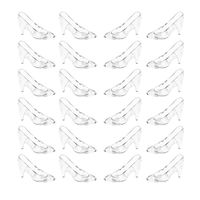 Plastic Mini Cinderella Princess Inspired Slipper High Heel Shoe Party Decoration for Weddings, Birthday Party, Table Serving, Candy & Other Event Favors by Super Z Outlet (24 Pieces)