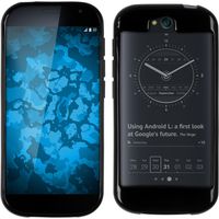 Silicone Case for Yota Yotaphone 2 - Transparent Black - Cover PhoneNatic + Protective foils