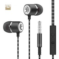 Earphone Wired 3.5mm in Ear | in Line Microphone and Remote | Stereo HiFi Noise Isolating High Resolution - Powerful Bass - Amazing Range of Sound Braided Earbuds Looper
