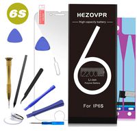 Hezovpr Replacement Battery for IP 6s,High Capacity 2200mAh 0 Cycle,Full Set of Repair Tools with Instruction and Screen Protector(for 6s)