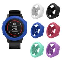 MoKo Case for Garmin Fenix 5X / 5X Plus Watch, [6 Pack] Silicone Full Body Protective Cover with Dust Plug Shock-Proof Case Protector Accessories for Garmin Fenix 5X Smart Watch, Multi Colors (6PCS)