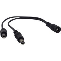 SPT Security Systems 2-Port DC Power Splitter (10 Piece per Pack), Black - 93-P102-10