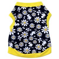 Axchongery Dog Shirt, Summer Pet Floral Print Costumes Small Puppy Vest Apparel Clothes (Yellow, M)