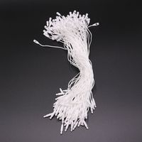 LGEGE 500 pcs 7.5-inch White Hang Tag Nylon String Snap Lock Pin Loop Fasteners Hook Ties