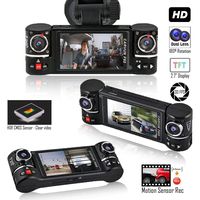 Indigi Dash Cam 2.7-inch HD TFT Display - Driving Vehicle Recorder Dash Cam DVR + Split LCD (Front and Rear) + Motion Activate + File Protection