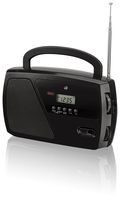 GPX, Inc. R633B Portable Shortwave AM/FM Clock Radio (Black)
