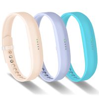 Greeninsync Compatible with Fitbit Flex 2 Wristbands, Replacement for Fitbit Flex 2 Sport Soft Silicone Accessories Bands for Fitbit Flex 2 Smart Watch Clasp Unique Design for Women Girls Small 3Pack