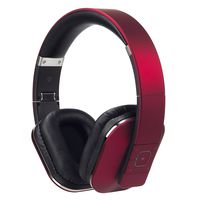 Bluetooth Headphones - August EP650 - Wireless Over Ear Headphones with Multipoint / NFC / 3.5mm Audio In / Headset Microphone - Red