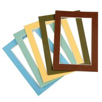 Mat Board Picture Paper Mats Photos 10 Pack 8x10 Inches Size with White Core Bevel Cut for 5x7 inches Photos Opening Acid Free Mixed Colors