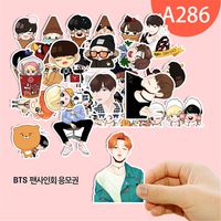 QUIETTER Kawaii Kpop BTS Bangtan Boys Stickers For Luggage Cup Notebook Laptop Car Fridge DIY Stickers (A286)