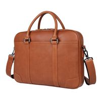 Texbo Genuine Leather 15.6 Inch Laptop Briefcase Messenger Bag Tote Fit Business Travel