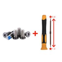 Replacement 6pcs/Set Bottom case Screws + 1pcs Dual Sided 5 Point Pentalobe Screwdriver for MacBook Retina 13-inch A1706 A1706 (EMC 3071) (EMC 3163) with Touch Bar (Silver)