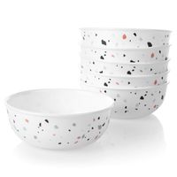 Corelle Chip Resistant Soup and Cereal Bowls, 6-Piece, Terrazzo Rosa